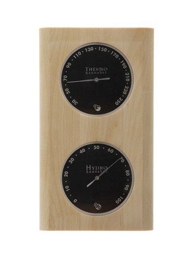 Harvia Deluxe Alder Encased Thermometer/Hygrometer 