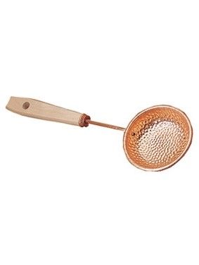 Harvia Hammered Copper Dipper with Pine Handle (15")