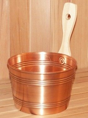 Harvia Copper Bucket with Pine Handle (1 gal.)