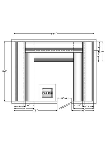 Harvia Precut Sauna Room (108" x 144" x 84")