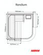 Rondium sauna 77"L x 77"W x 82"H