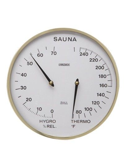 Harvia Gold Rimmed Thermometer/Hygrometer